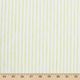 University Stripe Linen-Look Polyester Cotton 58 Fabric by The Yard - Kiwi/White