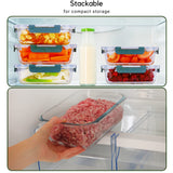 Brieftons Glass Meal Prep Containers: 5 Pack, 35 Oz with Airtight, Leakproof Snap Locking Lids, Perfect for Food Storage, Lunch