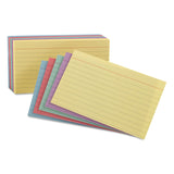 Oxford 34610 Index Cards, Ruled on 1 Side, 4Inch x6Inch , 100/PK, Assorted