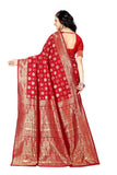 Sugathari Womens Banarasi Saree Pure Kanjivaram Silk Saree Soft New Ladies 2023 Design Wear Pattu Sarees Latest Cotton Party Sari Collections With Blouse Piece For Wedding Sadi (Sam Pari-161 Red)