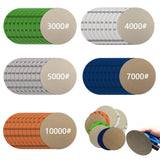 Sanding Disc Sandpaper, 50Pcs 5 Inch Hook & Loop Sandpaper, 3000 4000 5000 7000 10000 Grit,Round Silicon Carbide High Grit Wet D