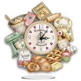 5D Diamond Drill Art DIY Acrylic Special Shaped Bread Food 5D Diamond Art Clock Art Craft for Home Decoration,Creative Gift