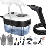 Steam Cleaner, 3-Level Adjustable Handle, 1500W Steam Cleaner for Home, 15s Heat-Up, Portable Steamer for Cleaning Car, 47.04oz 
