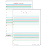 Teacher Created Resources Smart Start 1-2 Writing Paper: 100 Sheets Per Pack, 2 Packs