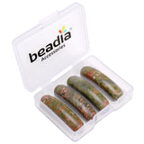 BEADIA Natural Curved Unakite Stone Beads 36x10mm 4pcs for DIY Bracelet Jewelry Making