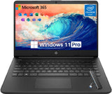 HP 14 inch Laptop Student Business, Intel Celeron N4120, 8 GB RAM, 384 GB Storage(128GB eMMC+256GB MSD), 1-Year Office 365, Inte