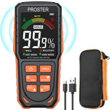 Proster Moisture Meter - Pinless and Non Destructive Wood Moisture Meter for Softwoods Hardwoods Walls Digital Moisture Tester f