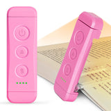 Glocusent USB Rechargeable Book Light for Reading in Bed, Portable Clip-on LED Reading Light, 3 Amber Colors & 5 Brightness Dimm