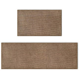 Artoid Mode Washable Kitchen Rugs and Mats Set of 2, Non Skid Rubber Absorbent Kitchen Floor Mats Front of Sink - 17x29 and 17x4
