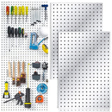 2 Pcs Pegboard, Metal Pegboard Wall Panels - Pegboard Wall Organizer System - Peg Boards for Walls, Small Peg Board Tool Storage