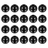 HARFINGTON 20pcs Beads 10mm Stainless Steel 3.5mm Hole Dia Bead for DIY Crafts, Black
