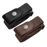 No Buckle Elastic Stretch Belts For Men And Women, Comfortable Invisible Belts For Jeans Pants, HBlack+Coffee, SM:Waist Size 