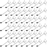 Moxweyeni 100 Pcs Pegboard Hooks Peg Board Organizer Accessories Holders Hanging Stainless Steel Display Wall Hooks for 1/8 and 