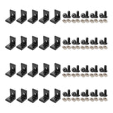 BLCCLOY 20Pcs 2020 Aluminum Extrusion T Slot Corner Bracket 20 Series Extruded Hardware L Connector with M5 Nuts Bolts for 20/20