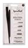Speedball Mapping Pen Set 2 Penholders w/ 6 Pen Points