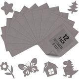 12PCS Dark Grey Felt Fabric Sheets 9 x 12 - 1.6mm Thick Soft Felt for Craft Sewing DIY Patchwork Art Projects Decorations