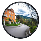 IMJONO 12 Acrylic Convex Mirror - Adjustable Wide Angle View Traffic Mirror for Enhanced Security Coverage in Rooms, Offices, Wa