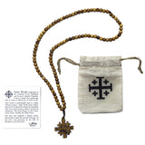 Abbey Gift Jesus Wooden Bead Strand, 4 x 3.38 - 56930M, Black, Small