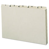 Smead Pressboard Daily File Guides Gray/Green SMD52369