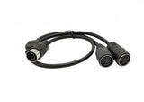 SinLoon DIN 5-Pin Splitter Y Adapter MIDI Cable, MIDI 5 Pin Male to Dual 2 x DIN-5 Female Extension Audio Cable (D5P M-2F,0.5met