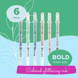 SAKURA Gelly Roll Stardust Meteor Glitter Gel Pens - Bold Point Ink Pen for Lettering, Drawing, Invitations, & Stationery - Asso