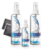 Purity Eyeglass Lens Cleaner Kit 2 x 8oz and 1 x 2oz Lens Cleaner Spray Bottle + 2 Microfiber Cleaning Cloths Safe for All L