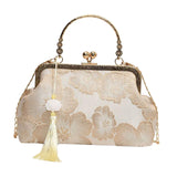 Ecomistiq Retro Style Handbags For Women Change Purse Wallet Kiss Lock Crossbody Purse