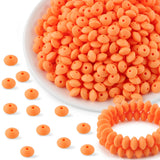 Kovict 300Pcs 12mm Silicone Lentil Beads, Silicone Spacer Beads for Necklace Bracelet Keychain Pens Craft(Light Orange)