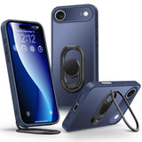 Shields Up for iPhone Air Case with Stand, Phone Case Clear with Double Ring Holder [Adjustable & Foldable] Shockproof Protectiv