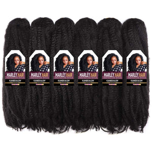 (2) - ToyoTress 6packs/lot Afro Kinky Curly Marley Braids Hair Extensions Kanekalon Synthetic Twist Crochet Braiding Hair (2)