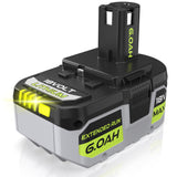 ELECtrysium New P108 6AH Replacement for Ryobi 18V ONE + Battery P108 P102 P103 P104 P105 P107 P109 P122 Compatible with All Ryo