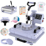 Slendor 12x15 inch 5 in 1 Heat Press Machine 5 in 1 Sublimation Heat Press 360 Swing Away Heat Transfer Digital T-Shirt Pressing