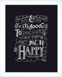 Design Works Crafts Be Happy Chalkboard Counted Cross Stitch Kit, 8 by 10,Black