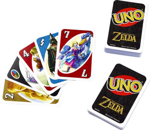 Mattel Games Uno The Legend Of Zelda Card Game For Family Night With Graphics From The Legend Of Zelda & Special Rule