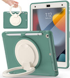 BATYUE Shockproof Case for iPad 9th 8th 7th Gen 10.2 Inch, Jade Green