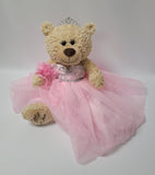 KINNEX COLLECTIONS SINCE 1997 20 Quince Anos Quinceanera Last Doll Teddy Bear with Dress (Centerpiece) ~ ARC16832-3 (Pink)