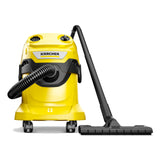 Krcher WD 4 Multi-Purpose 5.3 Gallon Wet/Dry Shop Vacuum Cleaner with Attachments, Space-Saving Design, Heavy Duty