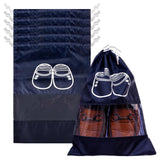 Kuber Industries Shoe Cover Bag | Travel Shoe Storage Bags | Polyester Storage Bags | Drawstring Shoe Cover | Clear Transparent 