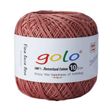 golo Cotton Crochet Thread Balls Size 10 Cotton Knitting Thread Yarn for Crochet (Pink copper-617)