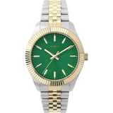 Timex Womens imex Legacy 36mm Watch - Two-Tone Bracelet Green Dial Gold-Tone Case