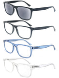 MODFANS Oversize Reading Glasses 3.0 for Men Women,Large Readers Men Square Frame Sunreaders Lightweight Spring Hinge Arm Mixed 
