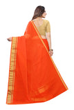 Gosriki Women'S Chiffon Saree With Blouse Piece (Chutki Orange_Orange),Orange,,B095WCHNHH