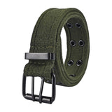 Calandis Double Grommets Belt Aesthetic Casual Pin Buckle Belt Punk Belts Canvas Belt 110Cm Green | Belts | Mens Accessories