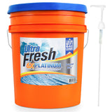 Ultra Fresh 5 Gal Liquid Laundry Detergent Washing Soap, 6X Platinum, Original Blue