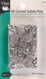 Dritz 7216 Safety Pins, Curved, Size 2, Nickel (40Count)