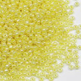 Bulk 4mm Light Yellow Seed Beads for Jewelry Making 200 Grams About 3380pcs,6/0 Glass Craft for Making Earrings, Bracelets, Pend