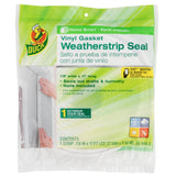 Duck Brand Vinyl Gasket Weatherstrip Seal, 1/4-Inch-by-7/8-Inch-by-17-Feet Gasket Weather Seal, 1280121