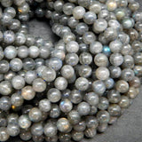Zenkeeper About 180 Pcs Labradorite Beads for Jewelry Making 4 MM Labradorite Gemstones Loose Stone Beads