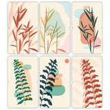 woopme Set of 6 Abstract Art Nature Design Magnetic Bookmark for Book Lovers Readers Students Gift Magnetic Page Clips Folding