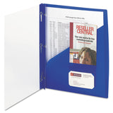 Smead 86011 Clear Front Poly Report Cover with Tang Fasteners 81/2 x 11 Blue 5/Pack